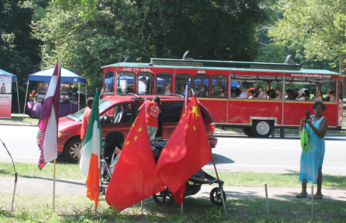 Trolley in Parade of Flags