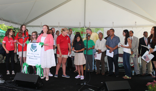 Closing of naturalization ceremony at One World Day