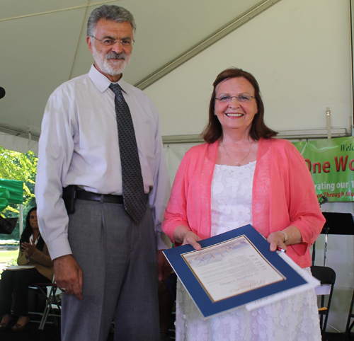 Mayor Jackson and Sheila Crawford