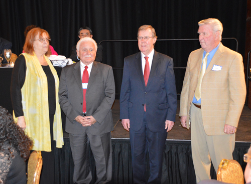 Board members of the Cleveland International Hall of Fame - Debbie Hanson, Steve Owendoff, John Lewis and Bill Carney
