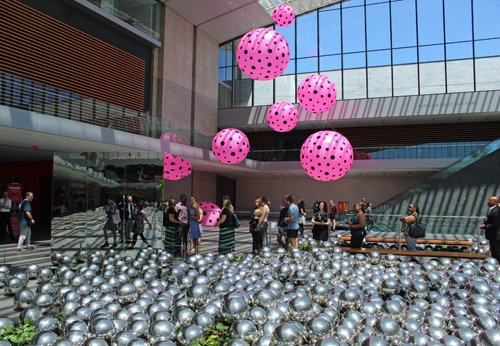 Yayoi Kusama: Infinity Mirrors exhibit in the Atrium of the Cleveland Museum of Art