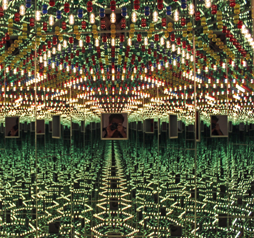 Infinity Room by Kusama that you peek in at Cleveland Museum of Art