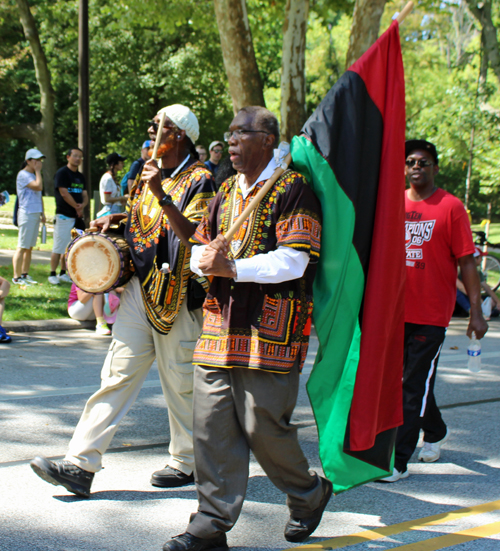 African American Garden in Parade of Flags at 73rd annual One World Day in the Cleveland Cultural Gardens
