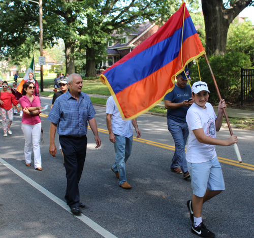 Armenian Garden in Parade of Flags at 73rd annual One World Day in the Cleveland Cultural Gardens