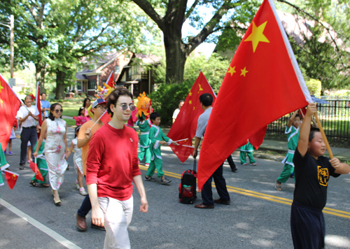 Chinese Garden in Parade of Flags at 73rd annual One World Day in the Cleveland Cultural Gardens