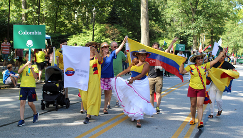 Colombia in Parade of Flags at 73rd annual One World Day in the Cleveland Cultural Gardens
