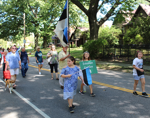 Estonian Garden in Parade of Flags at 73rd annual One World Day in the Cleveland Cultural Gardens