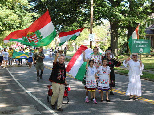 Hungarian  Garden in Parade of Flags at 73rd annual One World Day in the Cleveland Cultural Gardens