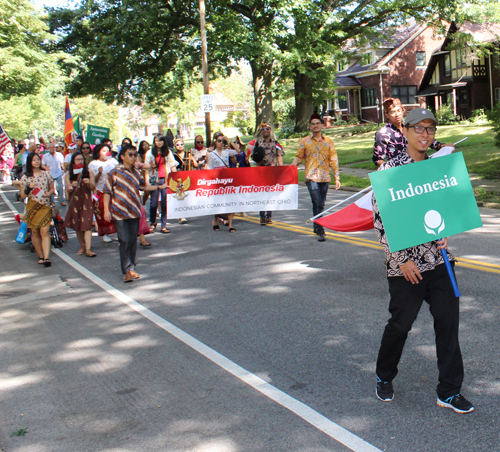 Indonesia in Parade of Flags at 73rd annual One World Day in the Cleveland Cultural Gardens