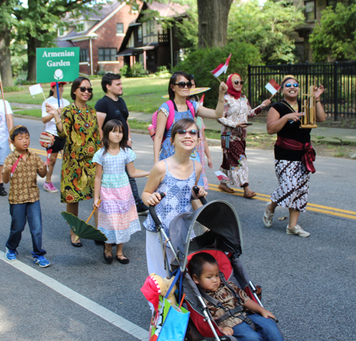 Indonesia in Parade of Flags at 73rd annual One World Day in the Cleveland Cultural Gardens