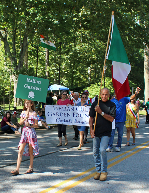 Italian Garden in Parade of Flags at 73rd annual One World Day in the Cleveland Cultural Gardens