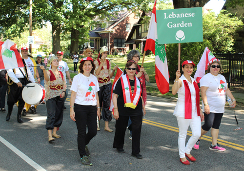 Lebanese Garden in Parade of Flags at 73rd annual One World Day in the Cleveland Cultural Gardens