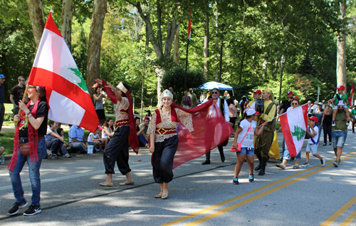 Lebanese Garden in Parade of Flags at 73rd annual One World Day in the Cleveland Cultural Gardens