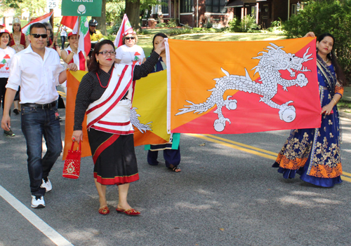 Nepal and Bhutan in the Parade of Flags at 2018 One World Day