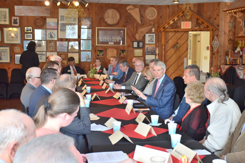 US Senator Rob Portman with nationality leaders at Lithuanian Center in Cleveland