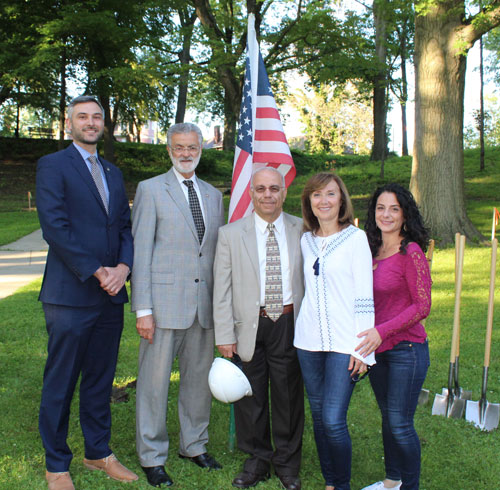 Alex Lackey, Mayor Frank Jackson, Wael Khoury and wife and daughter