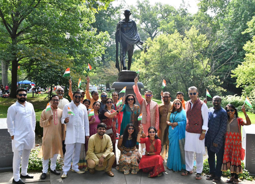 Group in the India Cultural Garden on One World Day