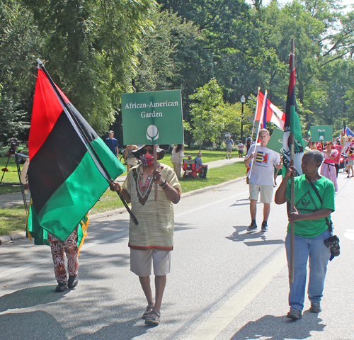 African American Garden in the Parade of Flags at One World Day 2021