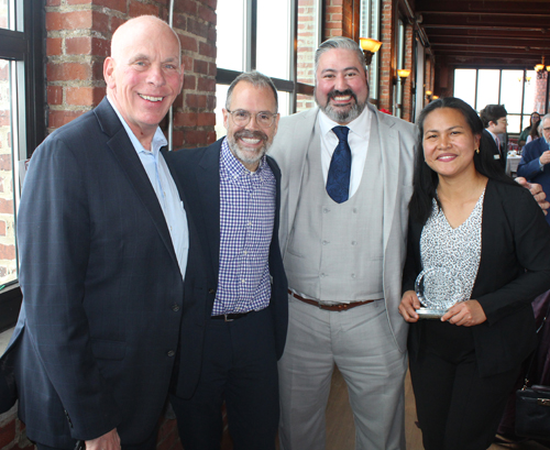 Larry Miller, honoree Douglas Katz, Patrick and honoree Pearl Mannix