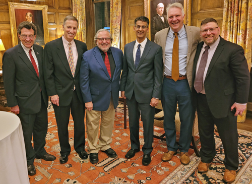 Judge Dan Polster, David Fleshler, Joe Marinucci, Baiju Shah, Chris Ronayne and Joe Cimperman