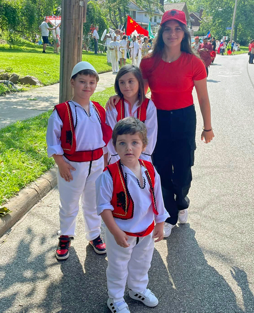 Albanian Garden at 2023 One World Day Parade of Flags