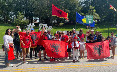 Albanian Garden at 2023 One World Day Parade of Flags