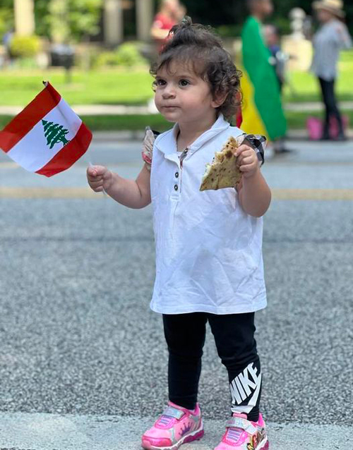 Little girl in Lebanese Cultural Garden on One World Day 2023