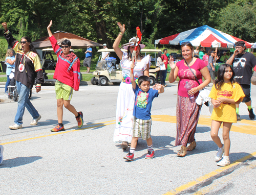 Lake Erie Native American Council in Parade of Flags at One World Day