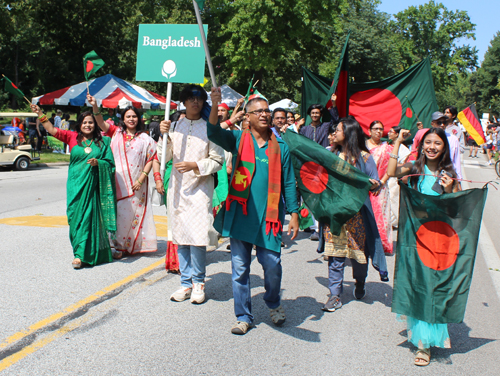 Bangladesh community of Cleveland in Parade of Flags on One World Day