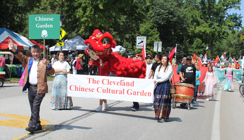 Chinese Cultural Garden in Parade of Flags at 2023 One World Day