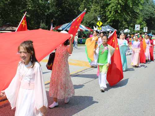 Chinese Cultural Garden in Parade of Flags at 2023 One World Day