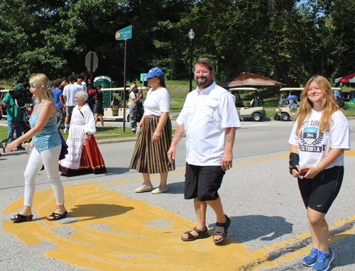 Estonian Garden in Parade of Flags on One World Day in Cleveland Cultural Gardens