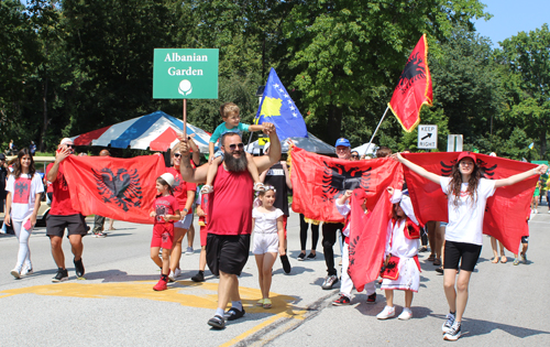 Albanian Garden at 2023 One World Day Parade of Flags