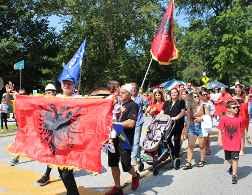 Albanian Garden at 2023 One World Day Parade of Flags