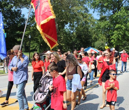 Albanian Garden at 2023 One World Day Parade of Flags