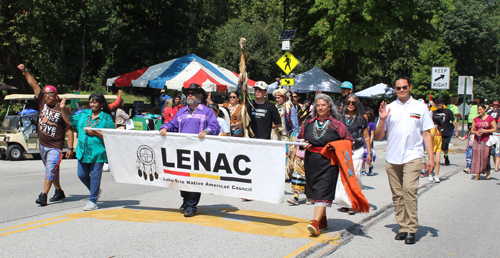 Lake Erie Native American Council in Parade of Flags at One World Day