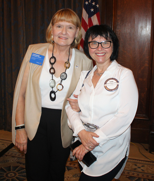 Rotary Club of Cleveland at the Union Club - posing with President Elect Stephanie A. Urchick