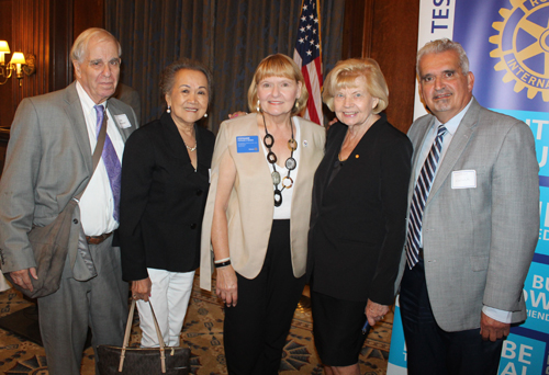 Rotary Club of Cleveland at the Union Club - posing with President Elect Stephanie A. Urchick