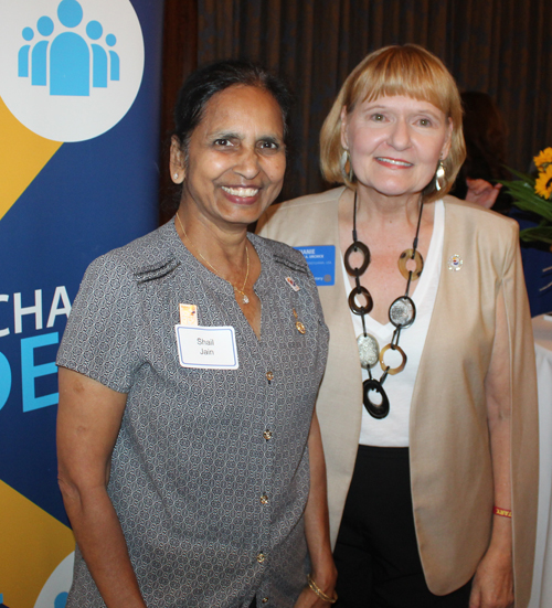 Rotary Club of Cleveland at the Union Club - posing with President Elect Stephanie A. Urchick