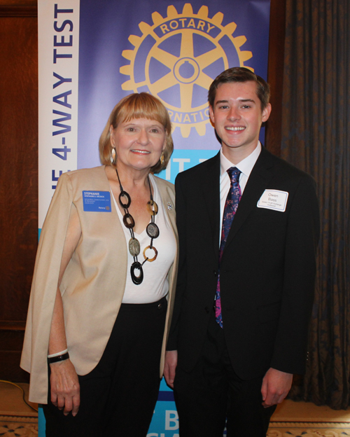 Rotary Club of Cleveland at the Union Club - posing with President Elect Stephanie A. Urchick