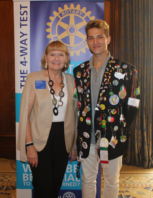 Rotary Club of Cleveland at the Union Club - posing with President Elect Stephanie A. Urchick