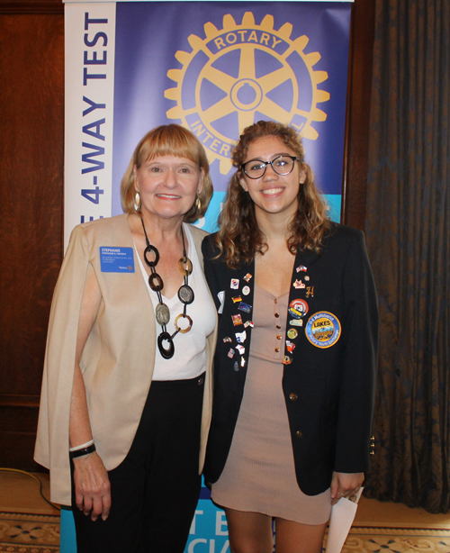 Rotary Club of Cleveland at the Union Club - posing with President Elect Stephanie A. Urchick