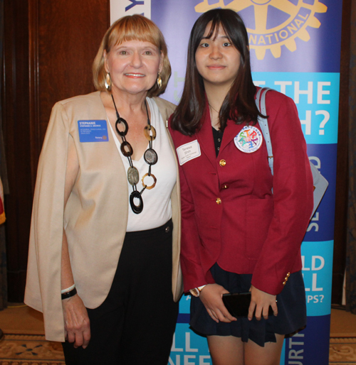 Rotary Club of Cleveland at the Union Club - posing with President Elect Stephanie A. Urchick