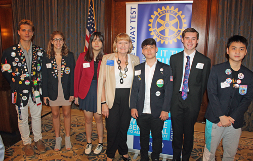 Rotary Club of Cleveland at the Union Club - posing with President Elect Stephanie A. Urchick