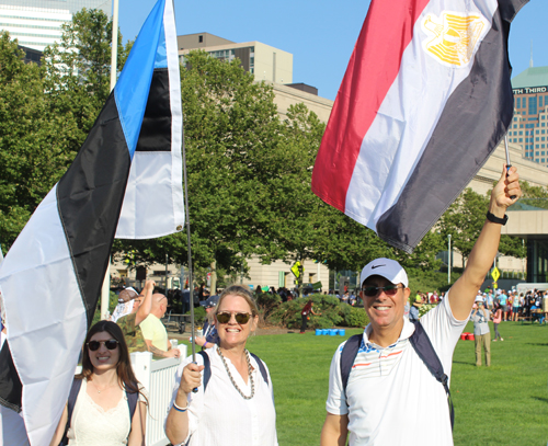 Samy Tanious carried the Flag of Egypt in the Welcoming Ceremonies