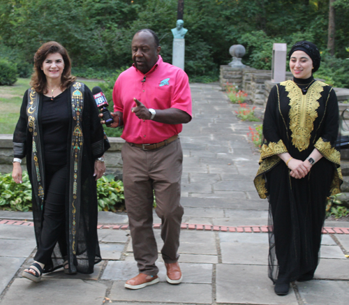 Nazek Al-Malak and Zahraa with Kenny Crumpton