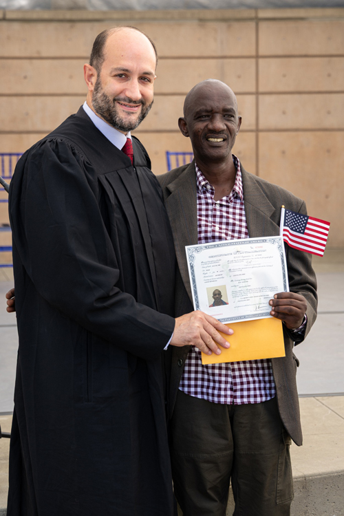 New citizens at Naturalization Ceremony at One World Day 2025