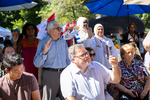 New citizens at Naturalization Ceremony at One World Day 2025