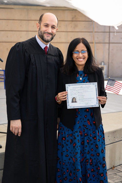New citizens at Naturalization Ceremony at One World Day 2025