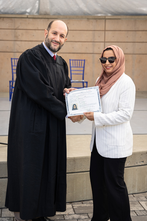 New citizens at Naturalization Ceremony at One World Day 2025